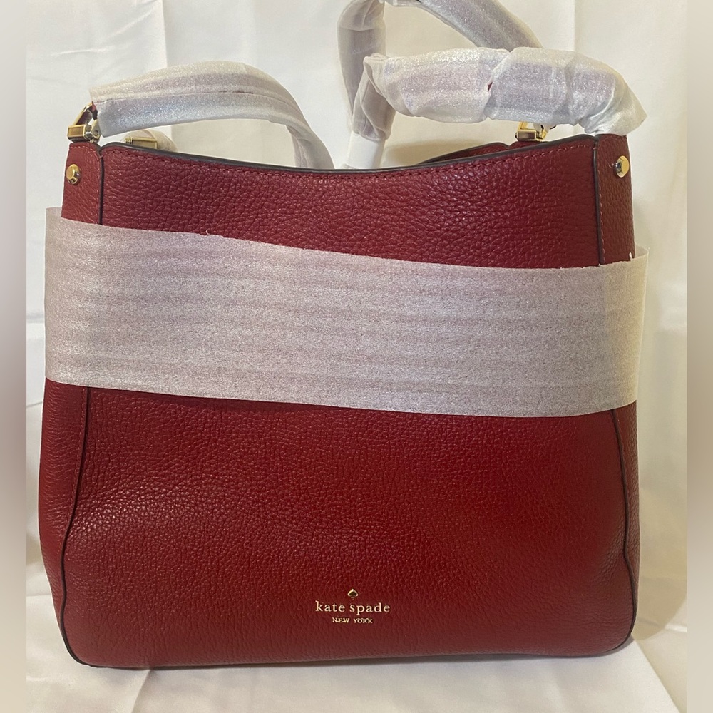 Kate Spade New York Leila Medium Triple Compartment Shoulder Bag Red